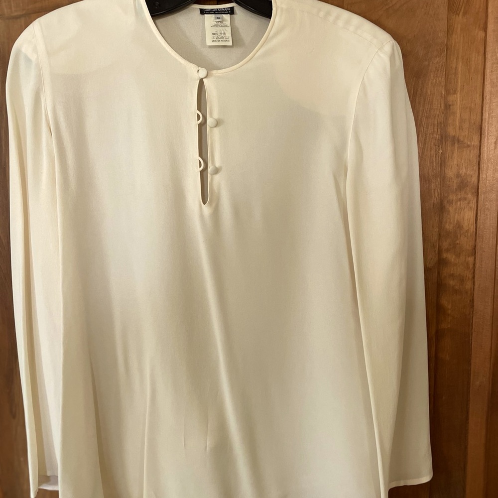 Giorgio Armani, silk blouse. Simply gorgeous!